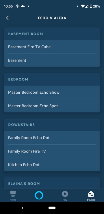 Choose Alexa Device to Reset