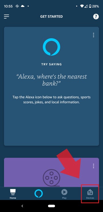 Select Alexa Smart Home Device
