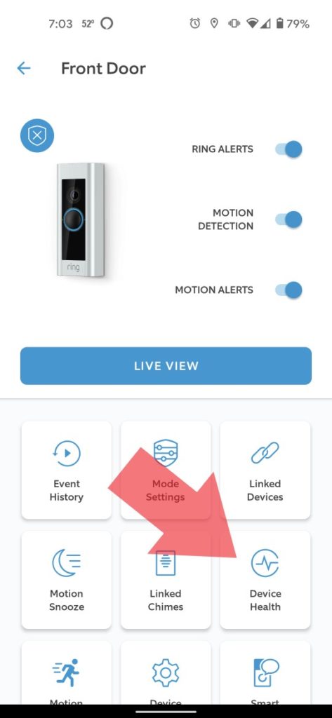 Ring App Device Health